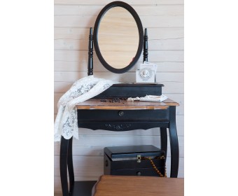 Макияжный столик с зеркалом ST9121N (черный сапфир)
