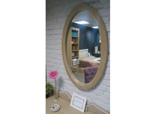 Зеркало Лаура овальное из натурального дуба ММ-267-05