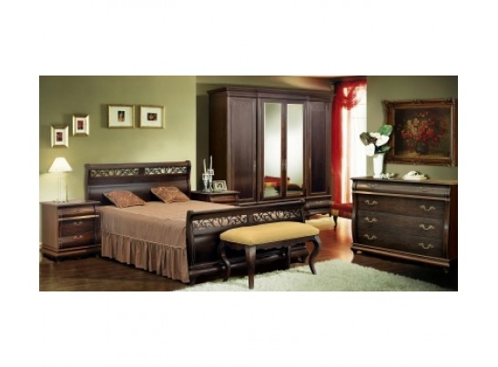 Комод Оскар с 4 ящиками, орех ММ-216-04