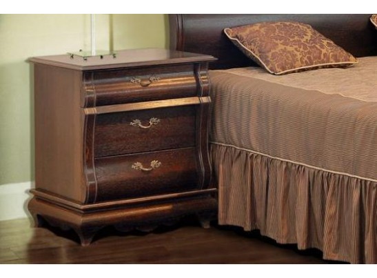 Тумба прикроватная Оскар с 3 ящиками, орех ММ-216-03