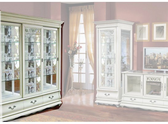 Шкаф с витриной Оскар трехдверный ММ-210-03