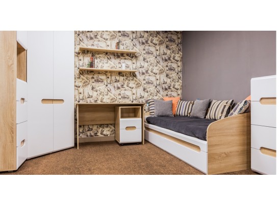 Тумба на колесиках Леонардо МН-026-15, белый