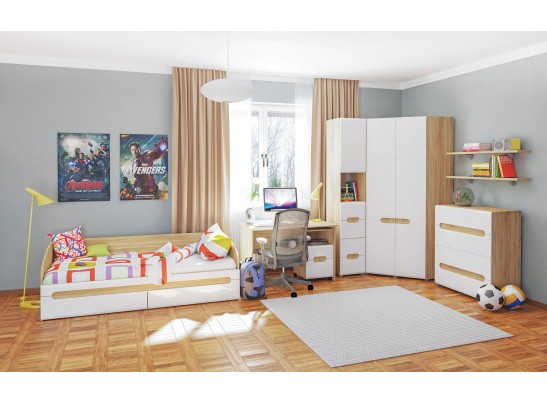 Тумба на колесиках Леонардо МН-026-15, белый