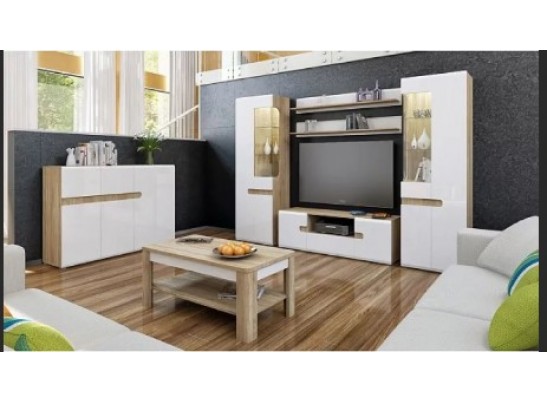 Стенка в гостиную Леонардо МН-026, белый