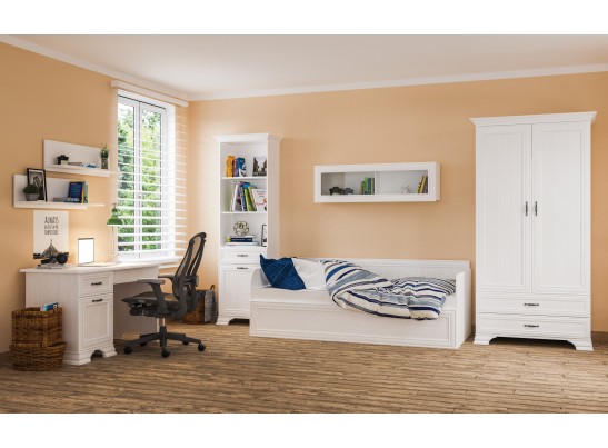 Шкаф двухстворчатый Юнона МН-132-05, белый