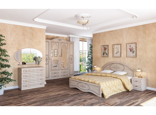 Зеркало овальное Василиса СП-001-08П, дуб белёный