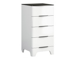 Комод высокий Верона МН-024-11, белый глянец