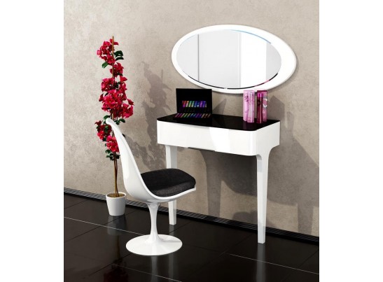 Туалетный столик приставной Верона МН-024-07, белый глянец