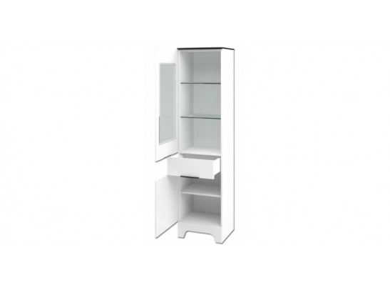 Шкаф-витрина Верона МН-128-07, белый глянец