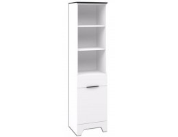 Шкаф с полками Верона МН-128-09, белый глянец