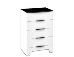 Комод узкий Верона МН-128-02, белый глянец