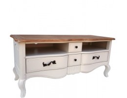 Тумба под телевизор DF882 H03+S2-1, топ шато/белый