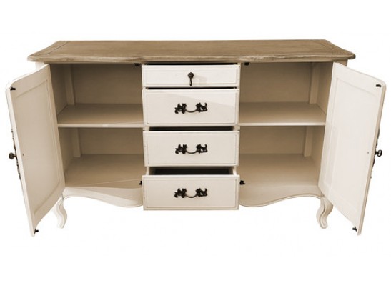 Комод с ящиками DF803 H03+S2-1, топ шато/белый