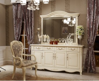 Буфет (без зеркала) 8801 Fiore Bianco, ivory