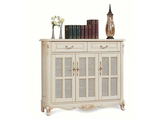 Обувница 3-х дверная 8801 Fiore Bianco, ivory