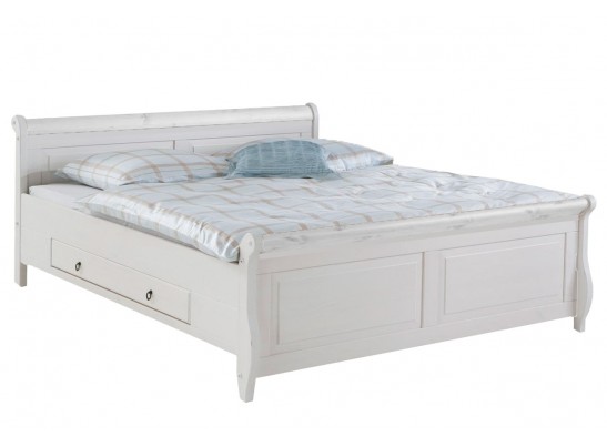 Кровать двуспальная Мальта с ящиком - 160х200 (массив)