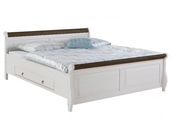 Кровать двуспальная Мальта с ящиком - 160х200 (массив)