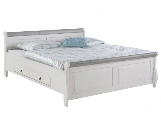 Кровать двуспальная Мальта с ящиком - 160х200 (массив)