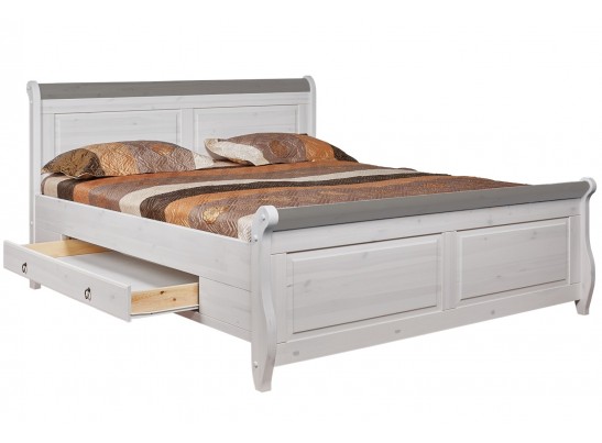 Кровать двуспальная Мальта М с ящиком - 180х200 (массив)