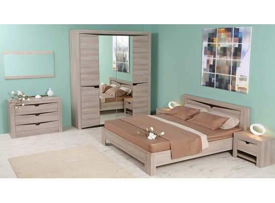 Кровать двуспальная Гарда, дуб