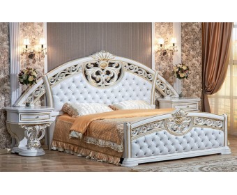 Спальня МАРЕЛЛА, белый с золотом