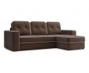 Угловой диван-кровать Астон, Бежевый-коричневый