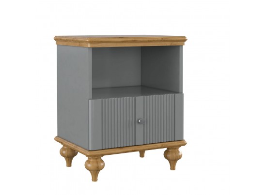 Тумба прикроватная "Рандеву" 01 (белый, серый) в Набережных Челнах