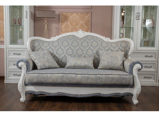 Диван Мишель трехместный, белый матовый