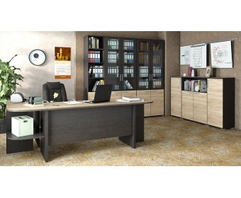 «Успех-2» модульная мебель для офиса Бежевый, Темно-коричневый