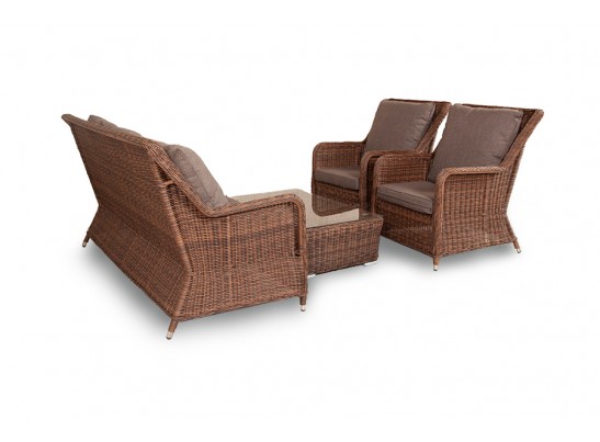 "Гляссе" лаунж-зона из искусственного ротанга, цвет коричневый в Набережных Челнах
