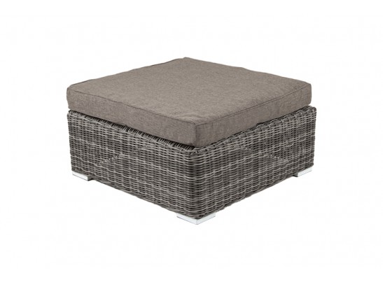 "Лунго" плетеная оттоманка с подушкой, цвет графит в Набережных Челнах