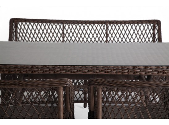 "Катания" обеденная группа плетеная на 4 персоны, цвет коричневый в Набережных Челнах