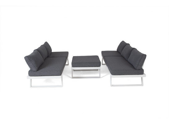 "Альпы" комплект-трансформер садовой мебели из алюминия (угловой диван, столик) с подушками в Набережных Челнах