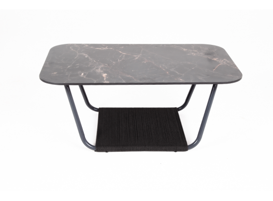 "Гранада" журнальный стол 100х65 см из HPL, цвет "черный мрамор" в Набережных Челнах