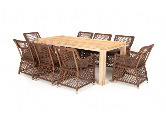 "Витория" обеденная группа плетеная, цвет коричневый в Набережных Челнах