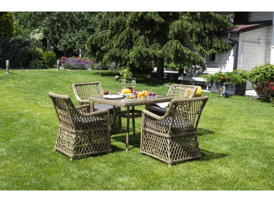 "Айриш" стол плетеный из искусственного ротанга, цвет соломенный в Набережных Челнах