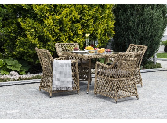 "Айриш" стол плетеный из искусственного ротанга, цвет соломенный в Набережных Челнах