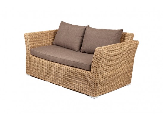 "Капучино" диван из искусственного ротанга двухместный, цвет соломенный в Набережных Челнах