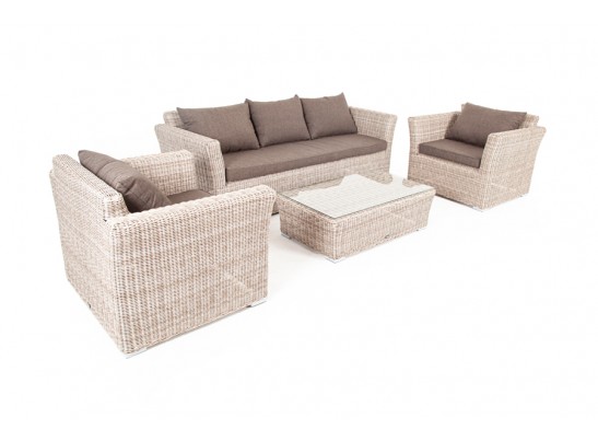 "Капучино" лаунж-зона из искусственного ротанга, цвет бежевый в Набережных Челнах