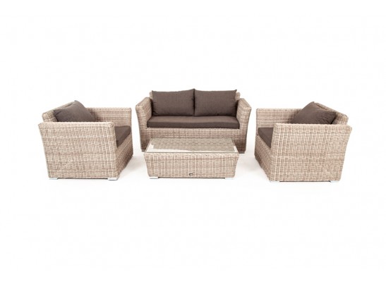 "Капучино Сингл" лаунж-зона из искусственного ротанга, цвет бежевый в Набережных Челнах