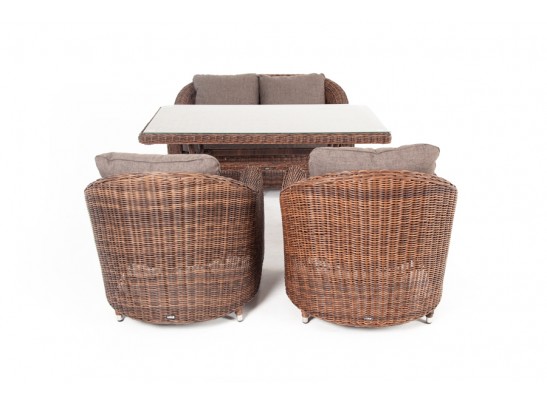 "Кон Панна" обеденная группа плетеная, цвет коричневый в Набережных Челнах