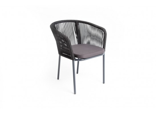 "Марсель" плетеный стул из роупа, цвет темно-серый в Набережных Челнах