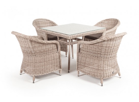 "Фредо" обеденная группа плетеная, цвет бежевый в Набережных Челнах