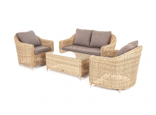 "Кон Панна" лаунж-зона из искусственного ротанга, цвет соломенный в Набережных Челнах