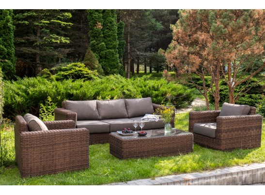 "Боно" лаунж-зона из искусственного ротанга, цвет коричневый в Набережных Челнах