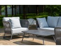 "Багамы" лаунж-зона 5-местная плетеная из роупа (веревки), каркас алюминиевый темно-серый, роуп серый в Набережных Челнах