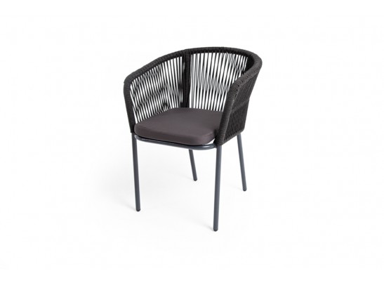 "Марсель" плетеный стул из роупа, цвет темно-серый в Набережных Челнах