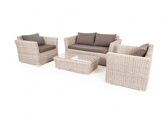 "Капучино Сингл" лаунж-зона из искусственного ротанга, цвет бежевый в Набережных Челнах