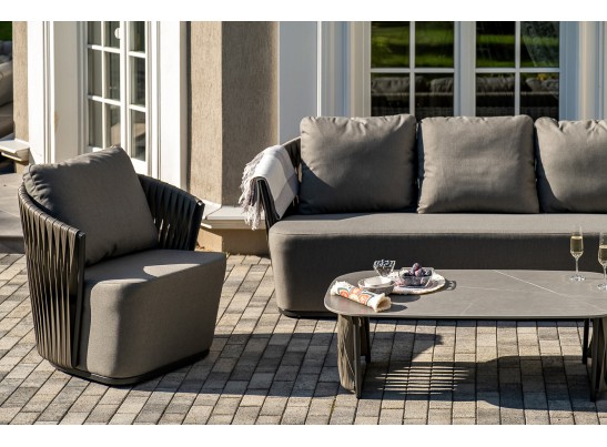 "Флоренция" лаунж-зона из искусственного ротанга, цвет графит (К) в Набережных Челнах