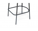 "Бордо" стул барный плетеный из роупа, каркас из стали темно-серый (RAL7024) муар, роуп серый 15мм, ткань темно-серая 027 NEW в Набережных Челнах